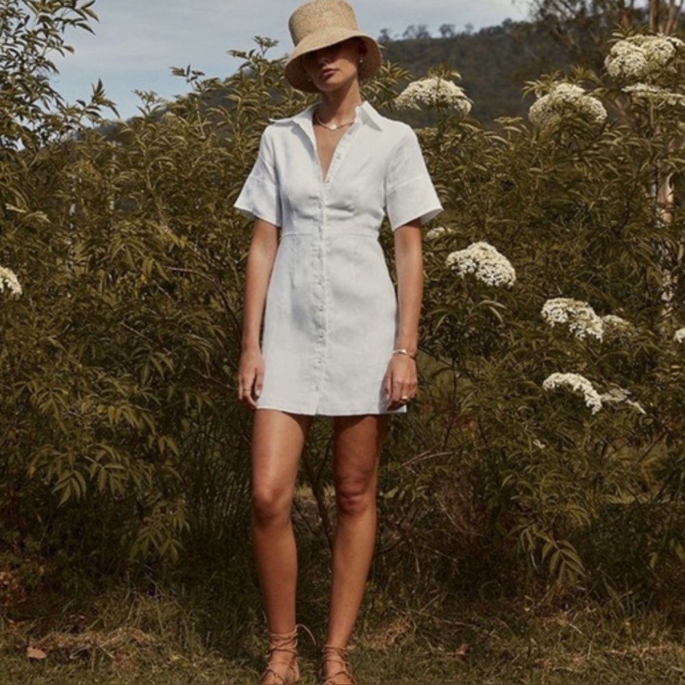 DISSH White Button-Front Shirt Mini Dress